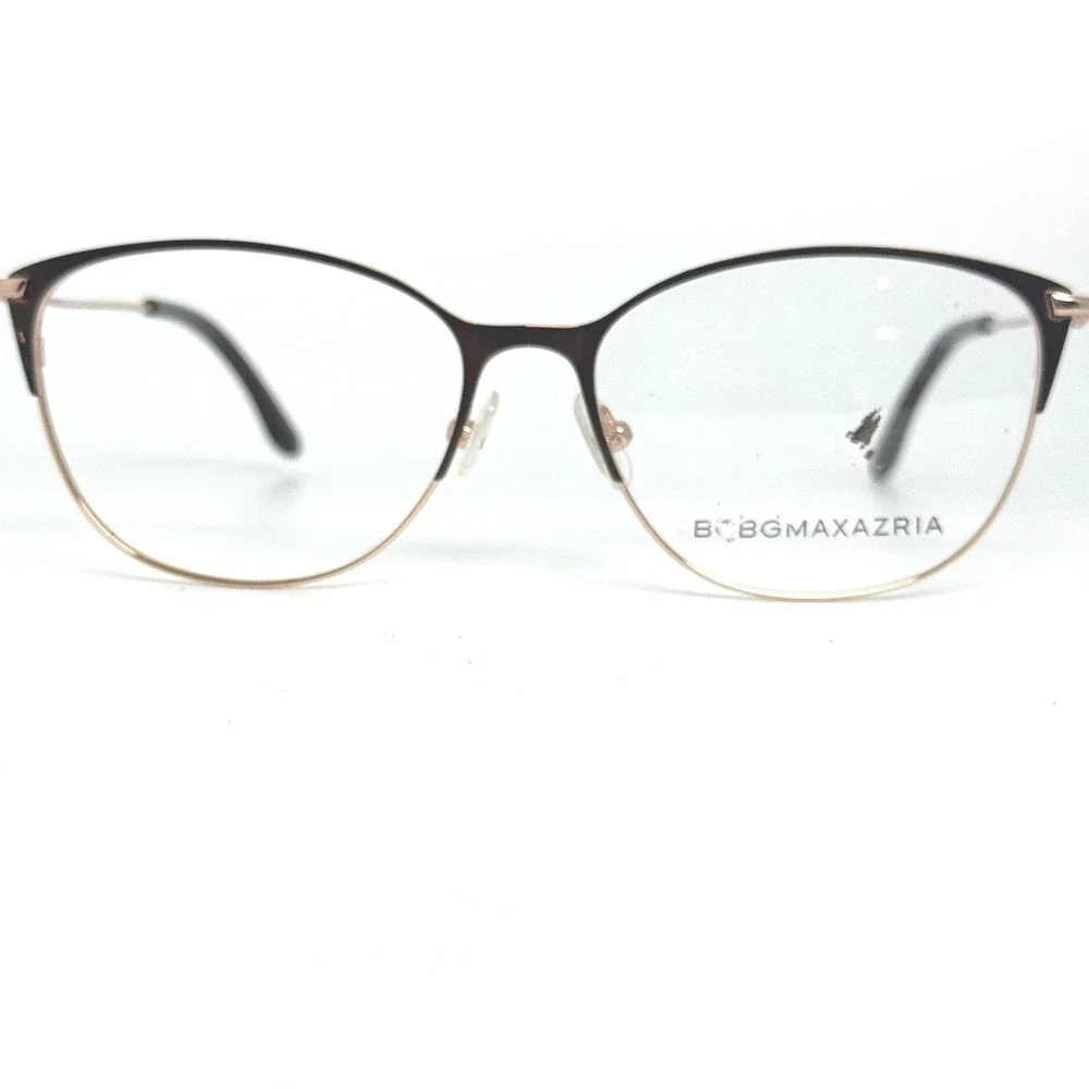 BCBGMAXAZRIA Women's Eyeglasses Freya Espresso Cat Eye Metal‎ Frame 21236